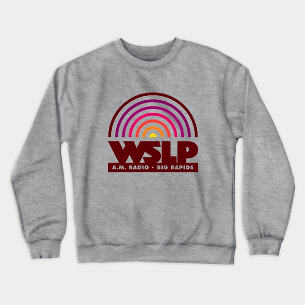 Vintage 1978 WSLP - Sleep Baseball Logo Crewneck Sweatshirt by Northwoods Baseball Sleep Radio